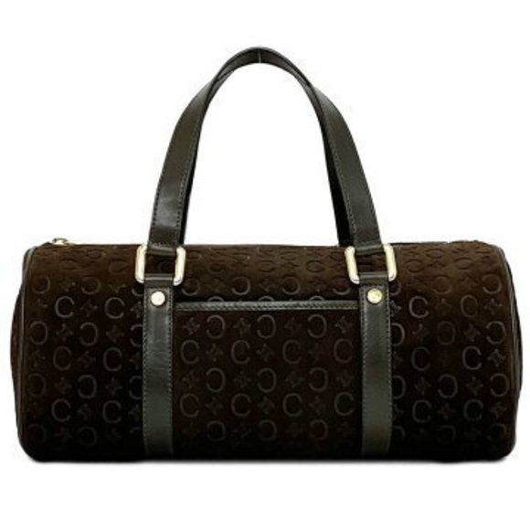 Celine Handbag Brown Macadam Bag Suede Shoulder Bag Zipper - Picture 1 of 9